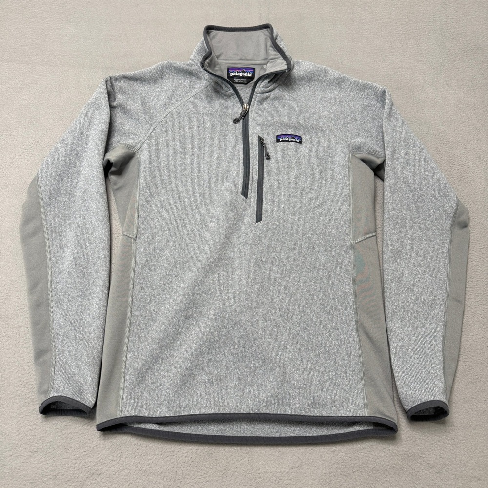 Patagonia Performance Better Sweater Mens M Gray Fleece 1/4 Zip STY25980